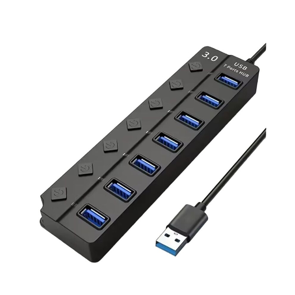 7-Port Usb 3.0 Hub With Led Indicator Independent Control For Laptop Flash Drive Hard Disk Camera Keyboard 6031949365039