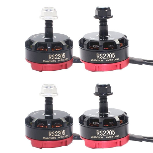 4 Peças de Motor Sem Escova RS2205 2300KV CW/CCW Modelo de Aeronave de Quatro Eixos de 5 Polegadas para Drones de Corrida FPV de 2 A 6 Segundos