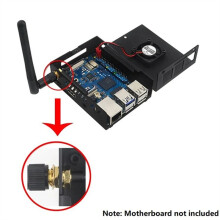 For Orange Pi 3B Case , Metal Shell with Fan & Heatsink for Orange Pi 3B 2GB / 4GB / 8GB Easy Install (with Antenna)