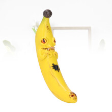 Statue en résine de banane - Ornement effrayant 15 cm naturel