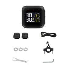 Kabelloses M3X-Reifendruckkontrollsystem, Externe Sensoren, Wasserdichtes LCD-Display, Echtzeit-TPMS für Motorräder
