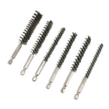 6-teiliges Bohrbürsten-Set 304 Edelstahl Sechskant-Schaft 8-19 mm