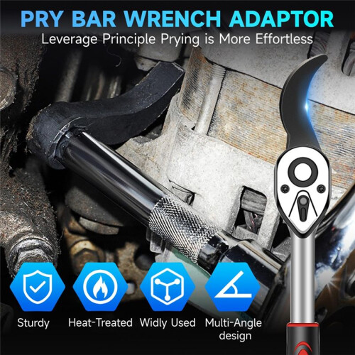2PCS Angle Type Half Axle Disassembly Tool,Drive Pry Bar Adapter for Open-End Wrenches Disassembling Axles Repair Tool 2