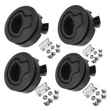 4PCS Boat Slam Flush Pull Slam Latches Round Plastic Round for RV Boat Door Hatch Cabinet Pull Locking