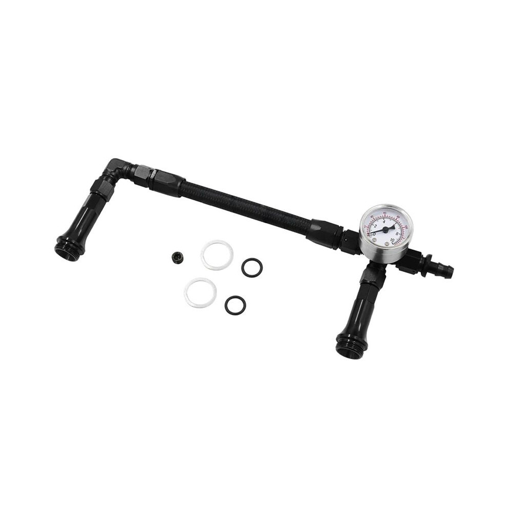 An6 Dual Feed Carb Braided Nylon Fuel Double Pump With Watch For 4150 Holley Carburetor 7/8Inch-20 Thread Ual Feed 4711932926608