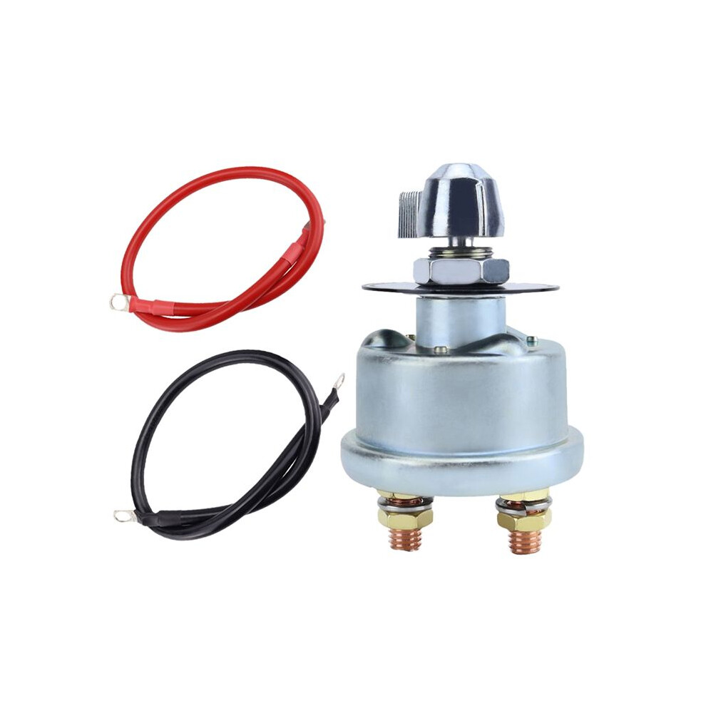 12-48V 200A Master Battery Disconnect & 4 Awg Battery Cables Set, High Current Battery Power Cutoff 6034060601307