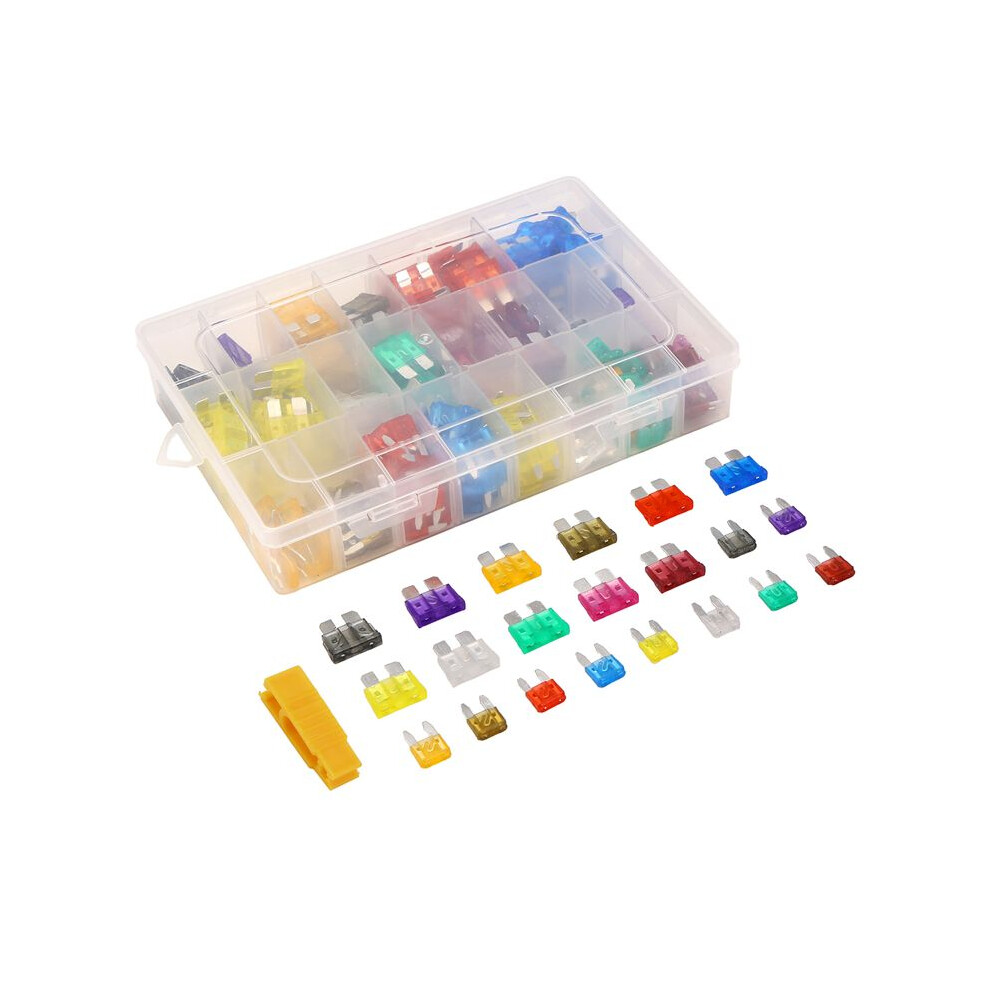 1Box/300Pcs Car Fuse Kit 2A 3A 5A 7.5A 10A 15A 20A 25A 30A 35A 40A Fuse With Clip For Cars And Motorcycles 4712411505482