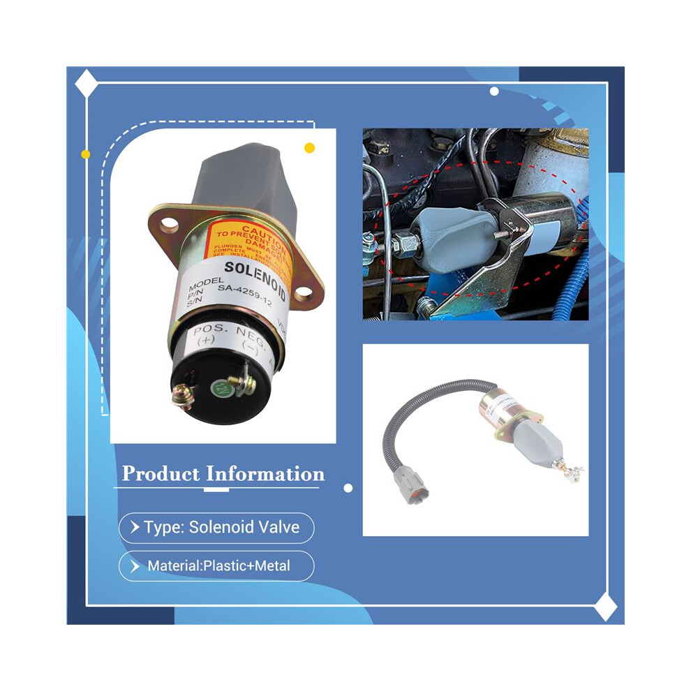 Fuel Shut Off Solenoid Sa-4259 1751-12A6u1b1s5 1751-24A6u1b1s5 For 4712663162037
