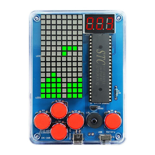 Kit de Produção de Console de Jogo de Pixel Retro Clássico Console de Jogo Diy Kit de Treinamento de Solda Eletrônica,A 2