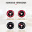 5Pcs Call Button Restaurant Pager Wireless Waiter Transmitter 433MHz for Hookah Bar Cafe Customer Service Red A 6