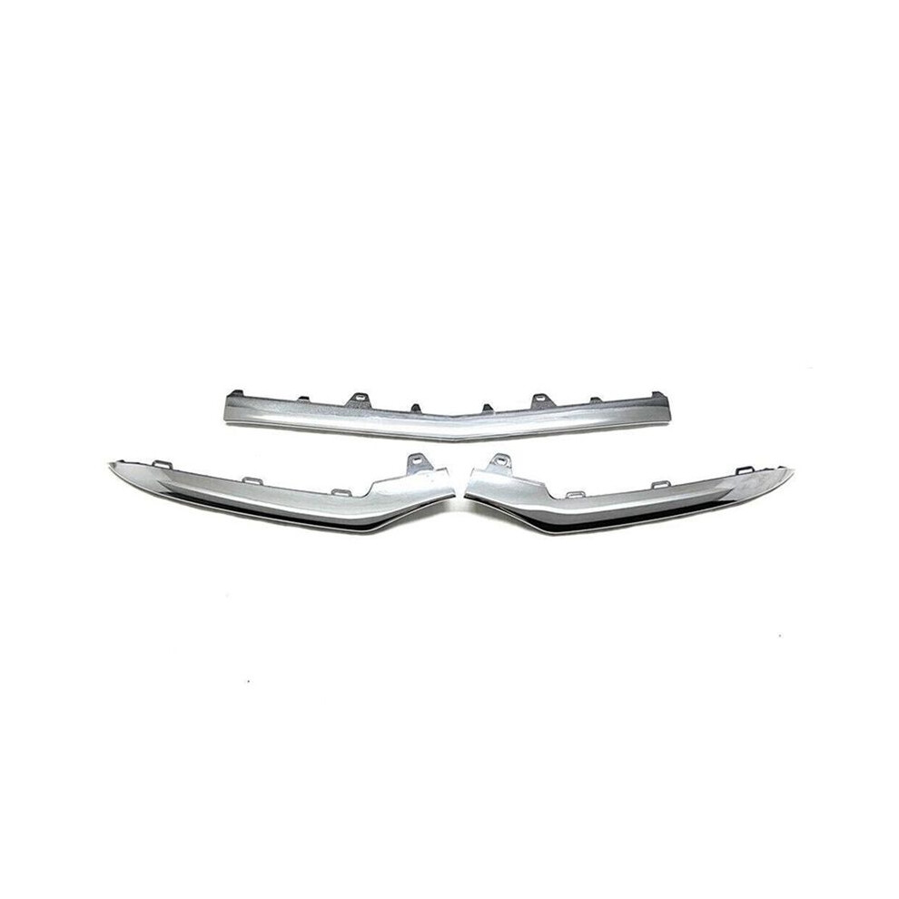 3Pcs Front Lower Bumper Chrome Trim Moulding Lip Strip For E Class W212 14-16 A2128852774 A2128852874 A2128852674 6031470061110