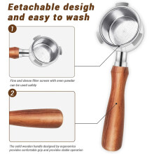 Porte-Filtre Sans Fond 51 Mm pour Machines à Café EC680/EC685, avec Panier Filtre, Accessoires Café