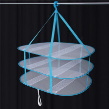 3-Tier Portable Mesh Clothes Hanging Dryer, Foldable Sweater Drying Rack, Collapsible Hanging Laundry Rack