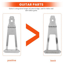 Guitar 6 Strings Jazz Archtop Trapeze Tailpiece Bridge for Hollow Semi Hollow Guitar Parts Silver