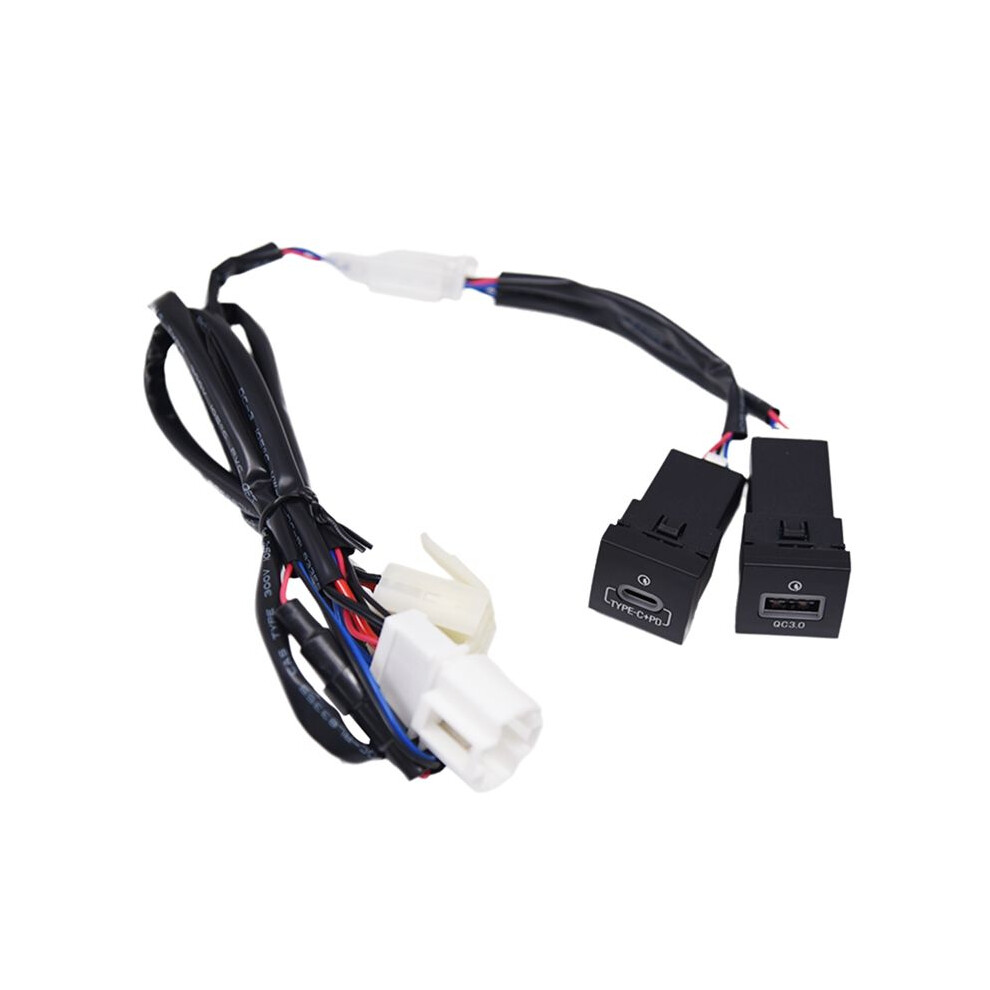 Car Charger Socket Cigarette Lighter Qc3.0 Pd Usb Interface Use For 5 Mk5 Qc3.0+Type C Black 4711629696364