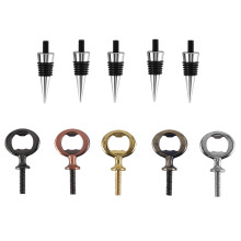Tappo per Vino, Apribottiglie nel Bianca Set di Apribottiglie Cromato per Tornitura di Legno per Feste di Vino di Nozze DIY