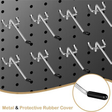 Pegboard Hooks 26 Pack 4 Inches, Peg Board Hooks for Hanging, Fit 1/4inch Peg Board Organizer Accessories for Garage