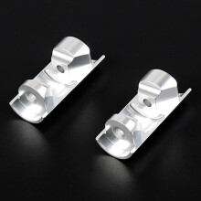 CNC Metallo 6Mm/8Mm Assorbe Shock Inferiore Guscio Protettivo per 1/5 HPI ROVAN BAJA 5B 5T 5B 5SC RC AUTO Parti di Giocattoli,Argento