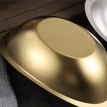 Cuenco de Lingotes Dorados de Acero Inoxidable Cuenco de Ensalada Coreano Cuenco de Aperitivos de Postre Comercial Vajilla de Cocina Coreana M