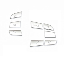 7PCS Car Steering Wheel Button Cover Trim for 1 2 3 4 5 7 Series GT3 GT5 X3 X5 X6 F10 F20 F30 E70(Low Match)