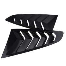 Matte Black Rear Side Vent Quarter Window Louver Shutter Cover Trim for 2015-2022  Mustang