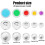 100Pcs Button Covers, Cover Button Kit with 5 Different Sized Buttons and Tools for Make Your Own Button 4