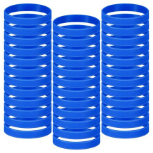 100 Pezzi Braccialetti nel Gomma Tinta Unita Braccialetti nel Silicone Sport Braccialetti Elastici nel Gomma per Adulti (Blu Scuro)