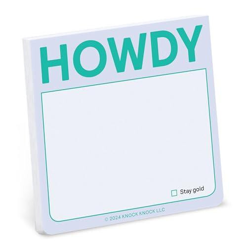 Knock Knock Howdy Sticky Note Pastel Version by Knock Knock Other Book