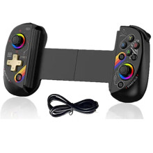 D8 Mobile Stretch with Light Gamepad for Dual Hall Wireless  Tablet  Body Vibration Grip Starry Sky Black