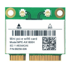 Carte RTL8852BE WIFI6 AX1800M WiFi Bluetooth5.2 2,4 GHz/5 GHz Adaptateur de Carte WIFI Double Bande 802.11ax pour Win10/Win11