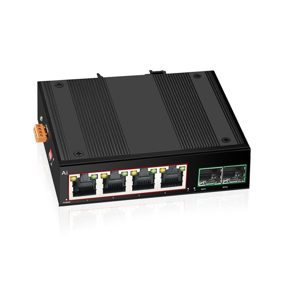 Industrial Poe Gigabit Ethernet With 6X100/1000Mbps Port Base-T Din Ip40 Network Dc44-55V 4712061966336