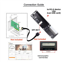 Adattatore Oculink SFF-8612 da 8X un PCIE X16 PCI-Express con Porta di Alimentazione ATX un 24 Pin per Scheda Grafica Della Scheda Madre