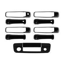 For Ram 1500 2500 3500 2009-2018 Exterior Door Handle Cover + Tailgate Door Handle Cover Trim Accessories, Black