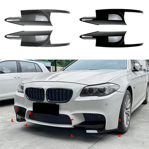 For  5 Series M5 F10 2011-2017 Front Bumper Lip Angle Diffuser Splitter Spoiler Protector Gloss Black 2