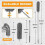 2Pcs Gutter Cleaning Brush Roofing Tool with Telescopic Extendable Pole 8.2Ft Guard Cleaner Tool Easy Remove Leave, Grey 7