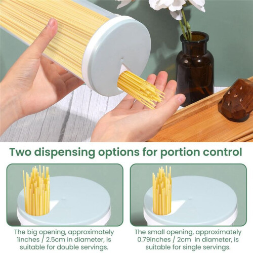 PP Tall Food Storage Spaghetti Noodle Pasta BehåLlare med LåSande Lock Klar Torrfoder, LjusgröN 2