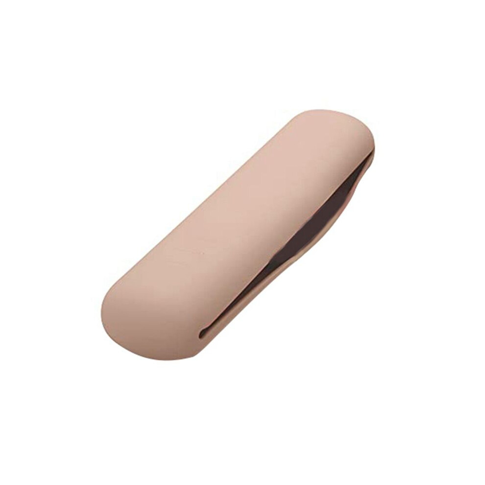 Travel Makeup Brush Holder, Magnetic Anti-Fall Out Silicon Portable Cosmetic Face Brushes Holder Khaki