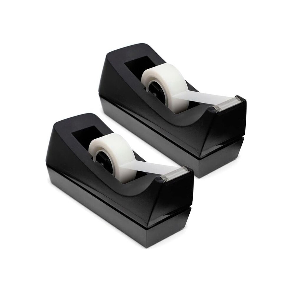 Desktop Tape Dispenser - Non-Skid Base - Weighted Tape Roll Dispenser - Perfect For Office Home School 2 Pack 6032708556859