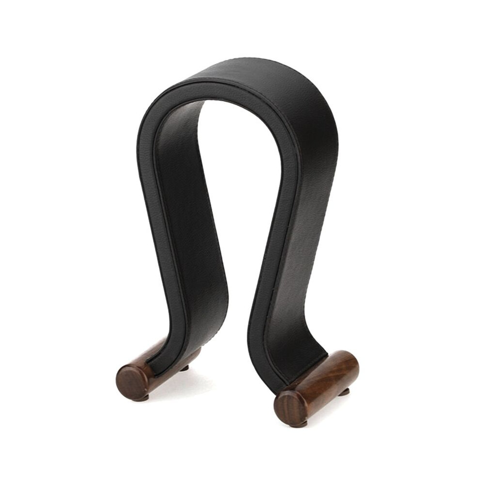 U Shape Leather Headphone Holder Tabletop Support Headset Display Stand For Pc Gaming Earbuds Shelf Hanger, Black 6034129003714