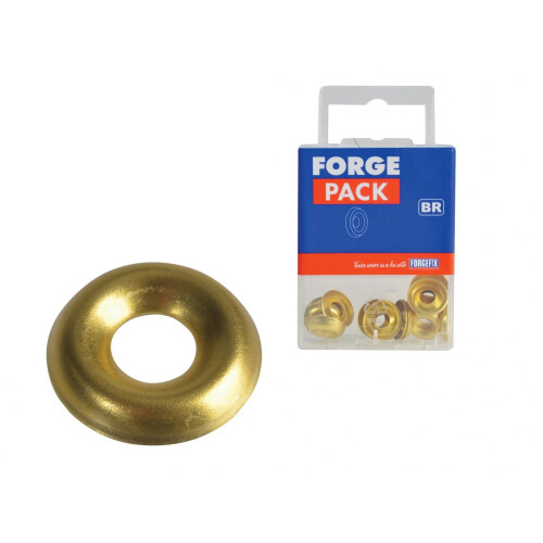 Forgefix Forgefix Screw Cup Washers, Polished Brass, Forgepack 1