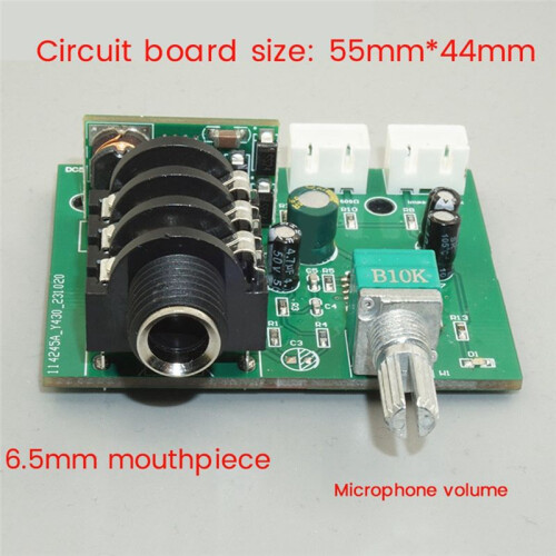 Dynamic Microphone Capacitor Amplifier Preamplifier Mic Pickup Small Signal Amplification Circuit Module 3.5mm Interface 2
