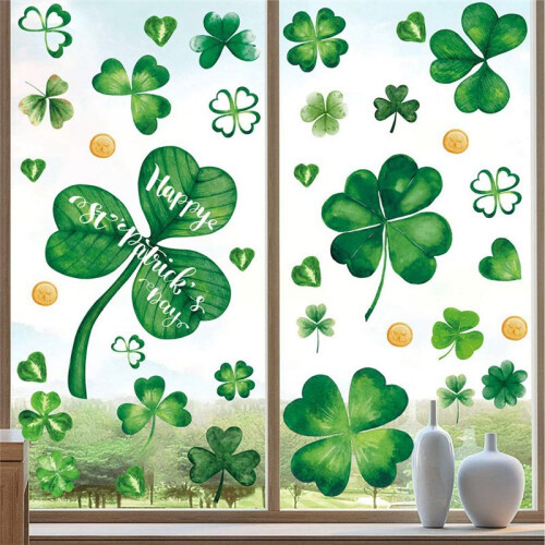 E St Patricks Day Decorations Stickers, St. Patrick'S Day Window Clings Decor 1