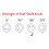 EQ Rotary Knob Replacement Equalizer Potentiometer Fader Knobs Push Rod Cap, Knob Cap-B 4