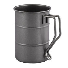 350 Ml/12 Oz öLmugg I Retroindustriell Stil 304 Rostfri StåLmugg, NöDstäLld Utomhuscampingkopp för Resor Dryckesartiklar