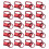 20PCS Key Fob Hardware with Keychain Rings for Bag Webbing,Red 1