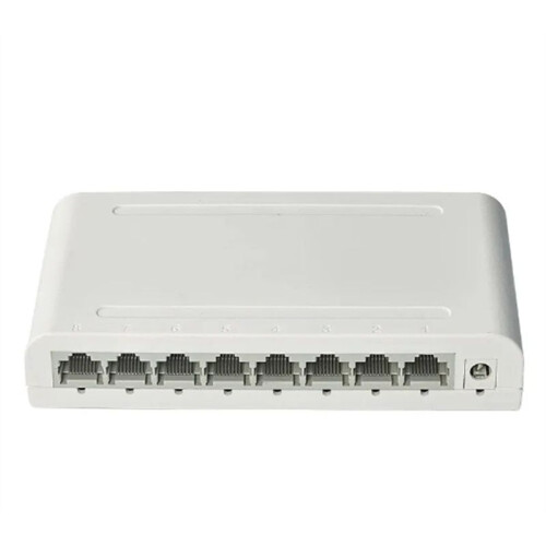 8 Port Gigabit Data ,Network Hub,Desktop Ethernet Splitter,Plug &  Shielded  Fanless Quiet  Portable 1