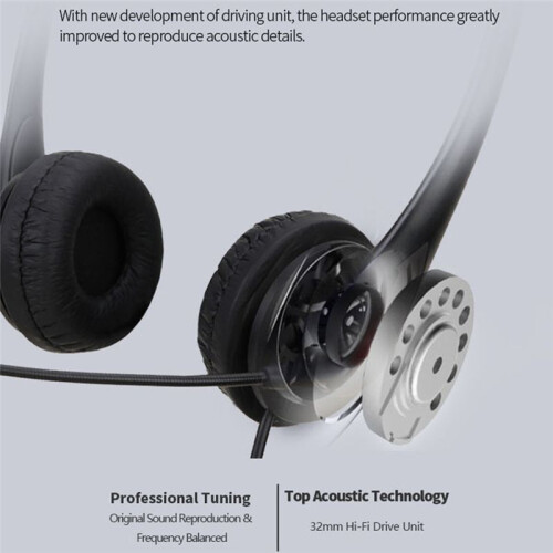 Headset 3.5MM Headset Exam Wired Headset Business Operator Special Computer Hearing Multi-Function Earphone, A 2