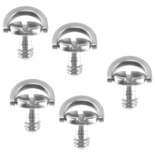 Paquet De 5 Vis De Fixation De Plaque De Desserrage Rapide 1/4 Pouce D-Anneau D Arbre Qr Fixation pour Stabilisateur De Rotule pour Plaque Qr Monopode