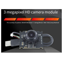 OV3660 Camera Module 3 Million Pixels USB Free Driver 110 Degree Wide-Angle Lens Support OTG for ATM