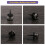 6 Pieces Mushrooms  Guitar Strap Buttons Strap Locks Chrome (Black) 6